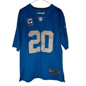 Nike Detroit Lions Barry Sanders #20 NFL On-Field Jersey Blue Mens Medium